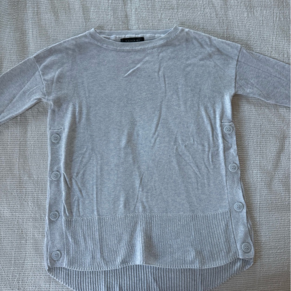 Light blue Tahari sweater.